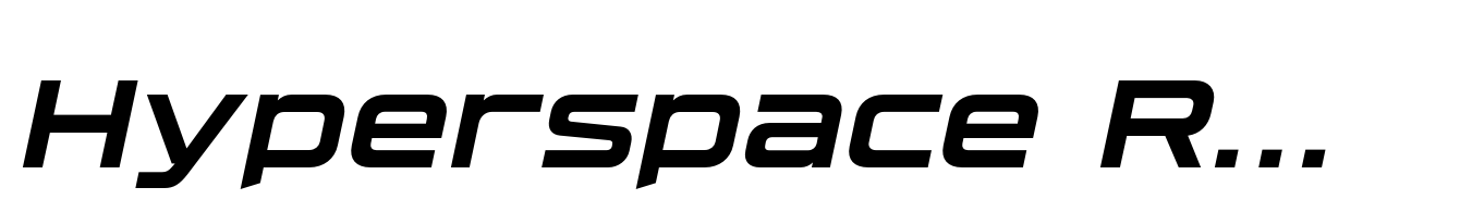 Hyperspace Race Expanded Bold Italic
